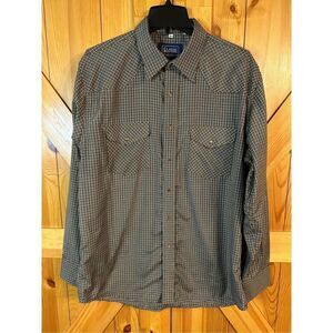 Vintage Classic Western pearl snap plaid shirt, size XL (4994)